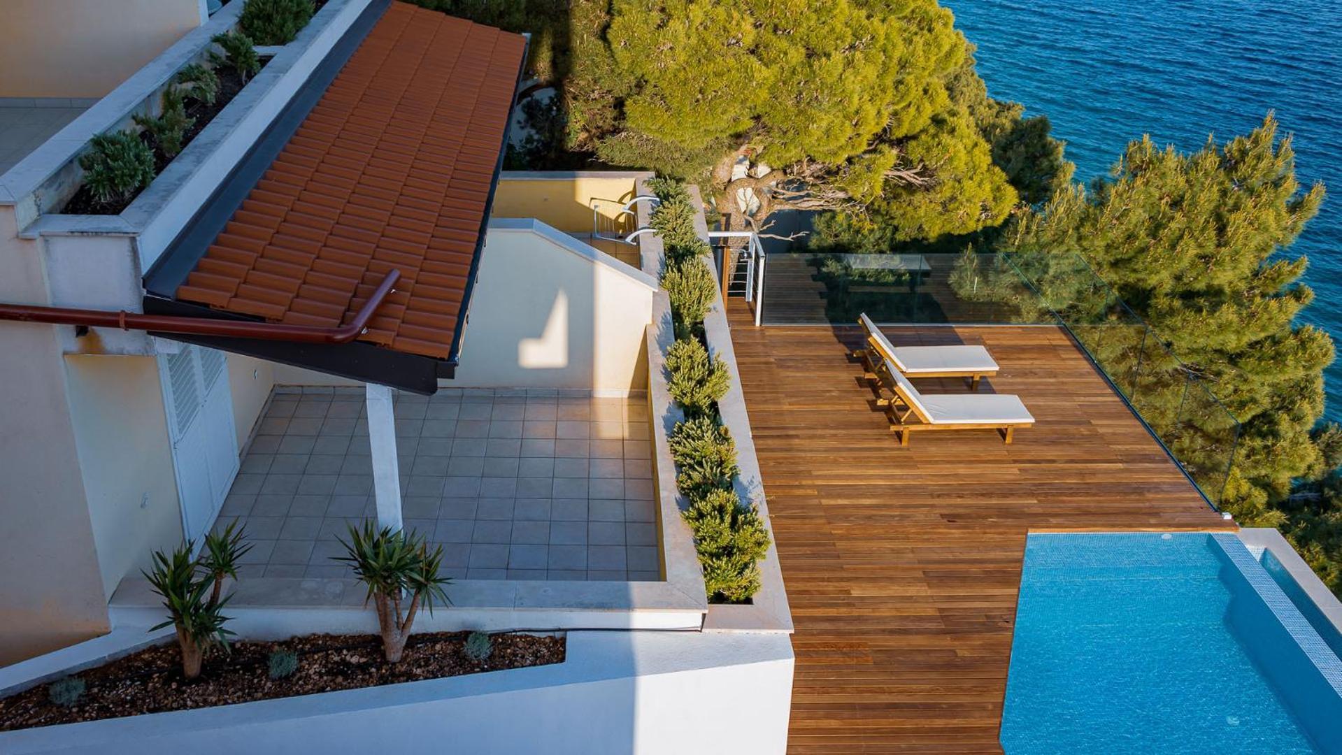 Luxury Apartments Villa Ruzmarina With New Heated Infinity Pool And Lounge Area Marusici  Exterior foto