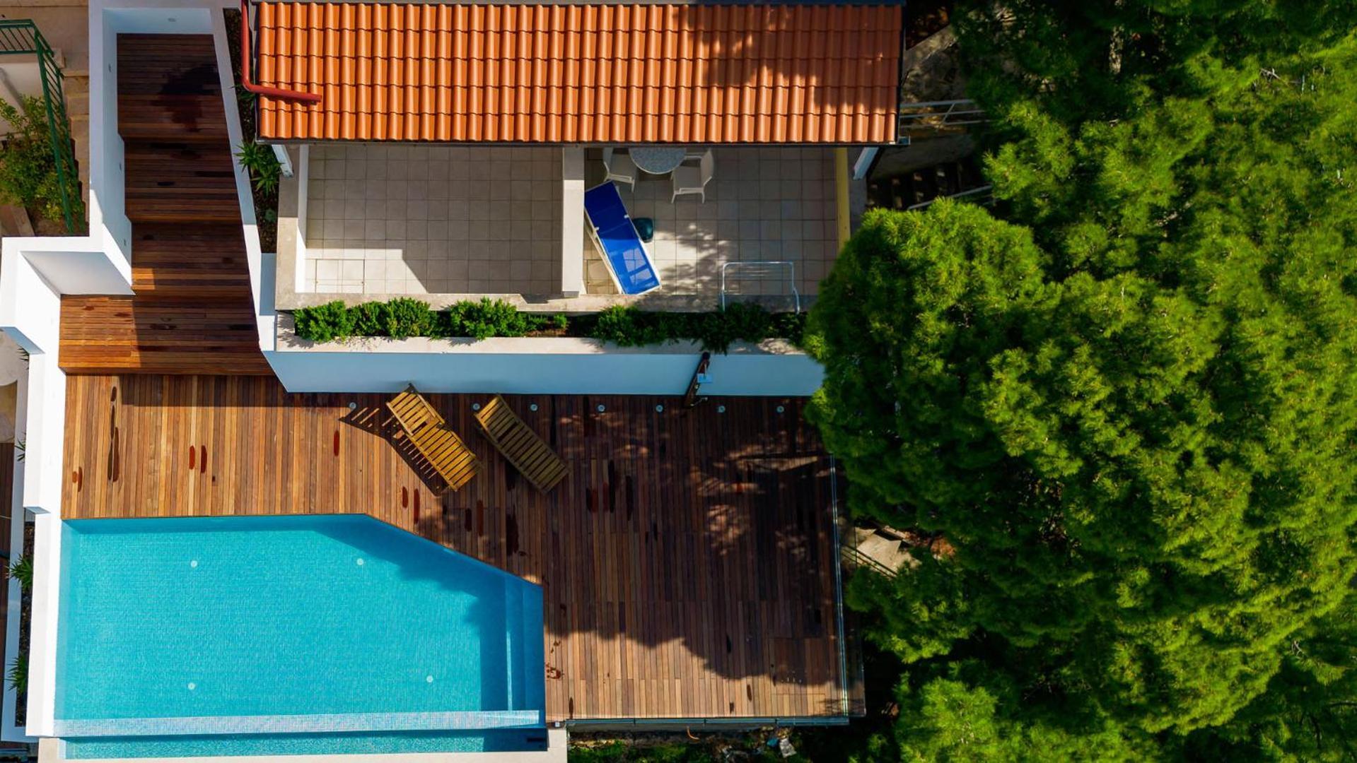 Luxury Apartments Villa Ruzmarina With New Heated Infinity Pool And Lounge Area Marusici  Exterior foto